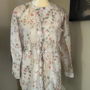 J Jill floral long sleeves blouse size XSP
